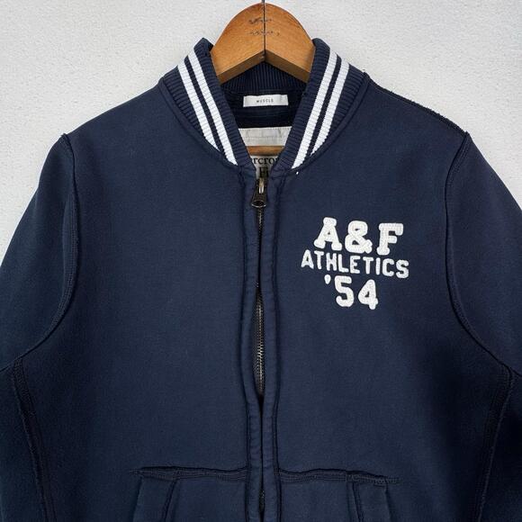 Vintage Abercrombie & Fitch Varsity Zip Up Jacket Mens...